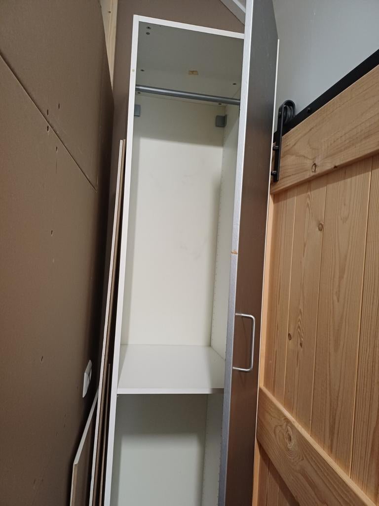 Pax kast ikea 50 bij 236 met grijze deur, Huis en Inrichting, Woonaccessoires | Spiegels, Ophalen, Gebruikt, 200 cm of meer, Vierkant