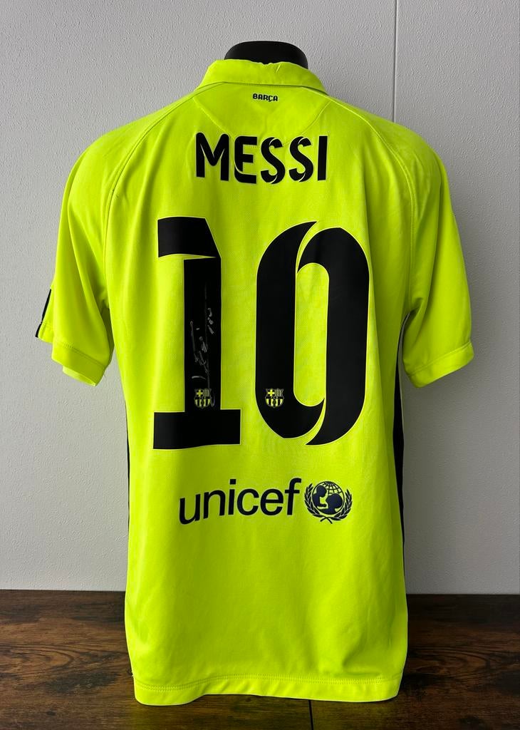 Gesigneerd Messi FC Barcelona shirt, Ophalen of Verzenden, Gebruikt, Buitenlandse clubs, Shirt