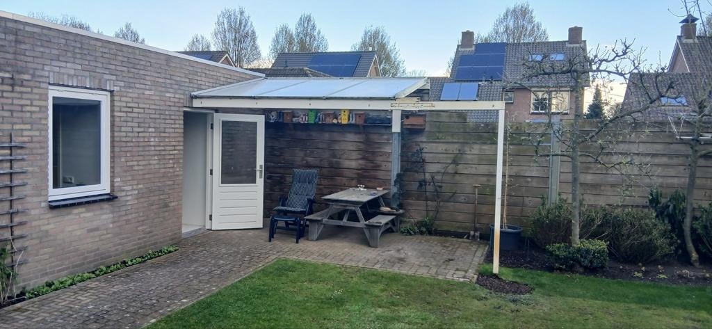 Gebruikte overkapping-veranda-constructie hardhouten balken, Ophalen