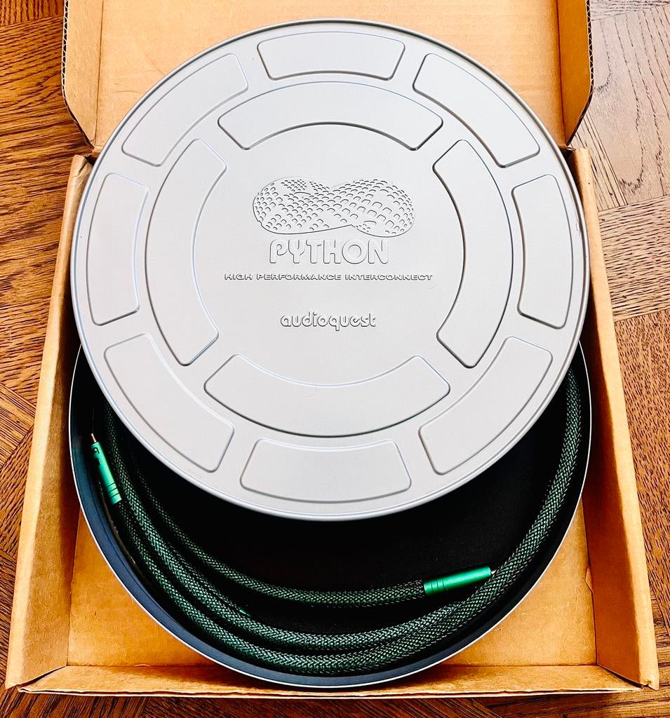 Audioquest Python- High End Interlink RCA 1 meter, Ophalen of Verzenden, Gebruikt, Minder dan 2 meter, Interlink-kabel
