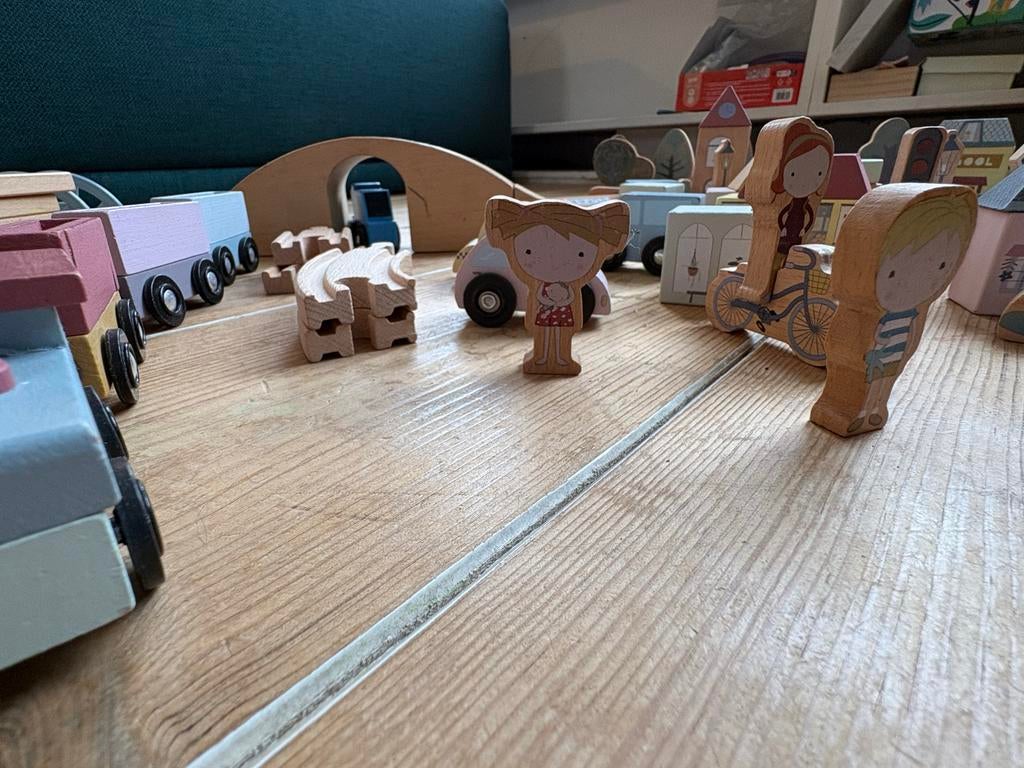 Little Dutch Treinbaan met 44 onderdelen, trein en dorp, Ophalen of Verzenden, Zo goed als nieuw, Overige typen