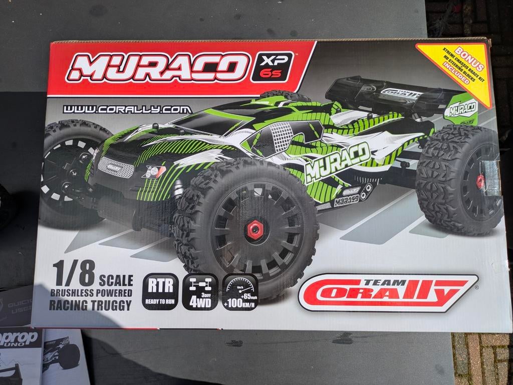 Corally Muraco XP 6S RC auto met 2x 5000mAh accu + lader, Auto offroad, Ophalen of Verzenden, Zo goed als nieuw, RTR (Ready to Run)