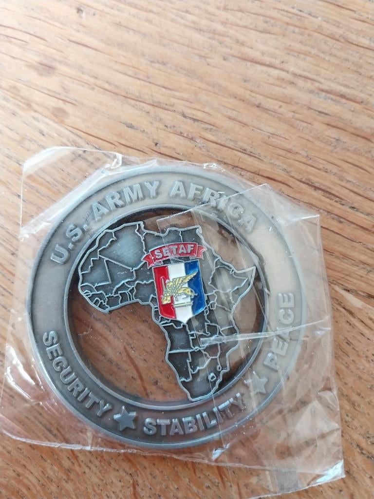 U.S army africa coin, Ophalen of Verzenden, Overige materialen
