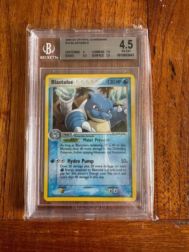 Blastoise - Crystal Guardians - Beckett 4,5, Ophalen of Verzenden, Zo goed als nieuw