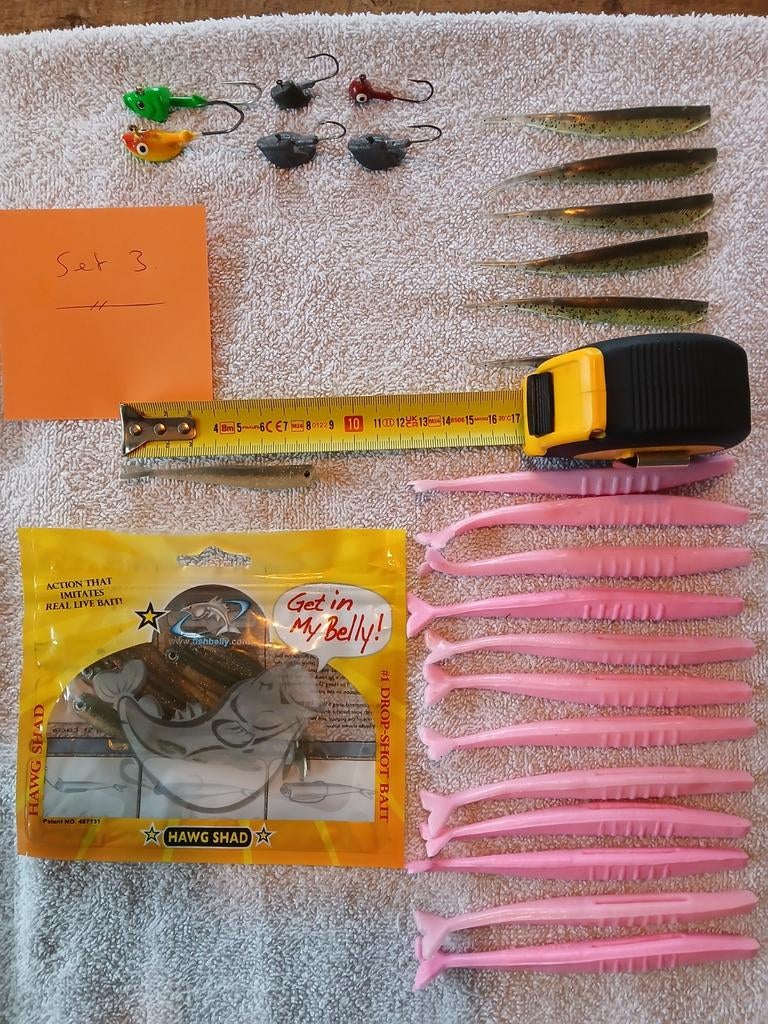 Roofvisset 3 shads, loodkoppen, Hawg shad, Storm alles nieuw, Ophalen of Verzenden, Nieuw, Overige typen