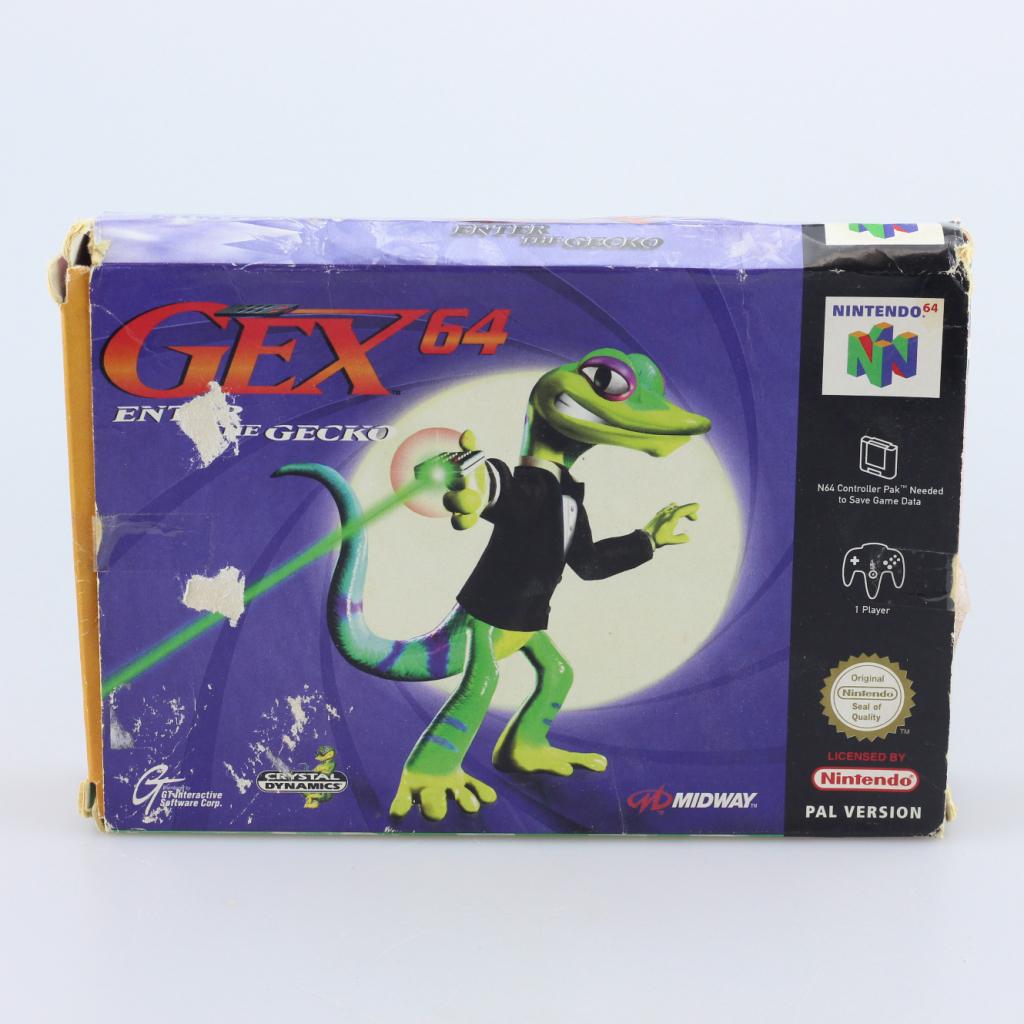 Nintendo 64 Game: Gex 64, Nintendo, Zo goed als nieuw, Support@nintendo.com, 11-1 Hokotate-cho, Kamitoba, Minami-ku
Kyoto 601-8501
Japan