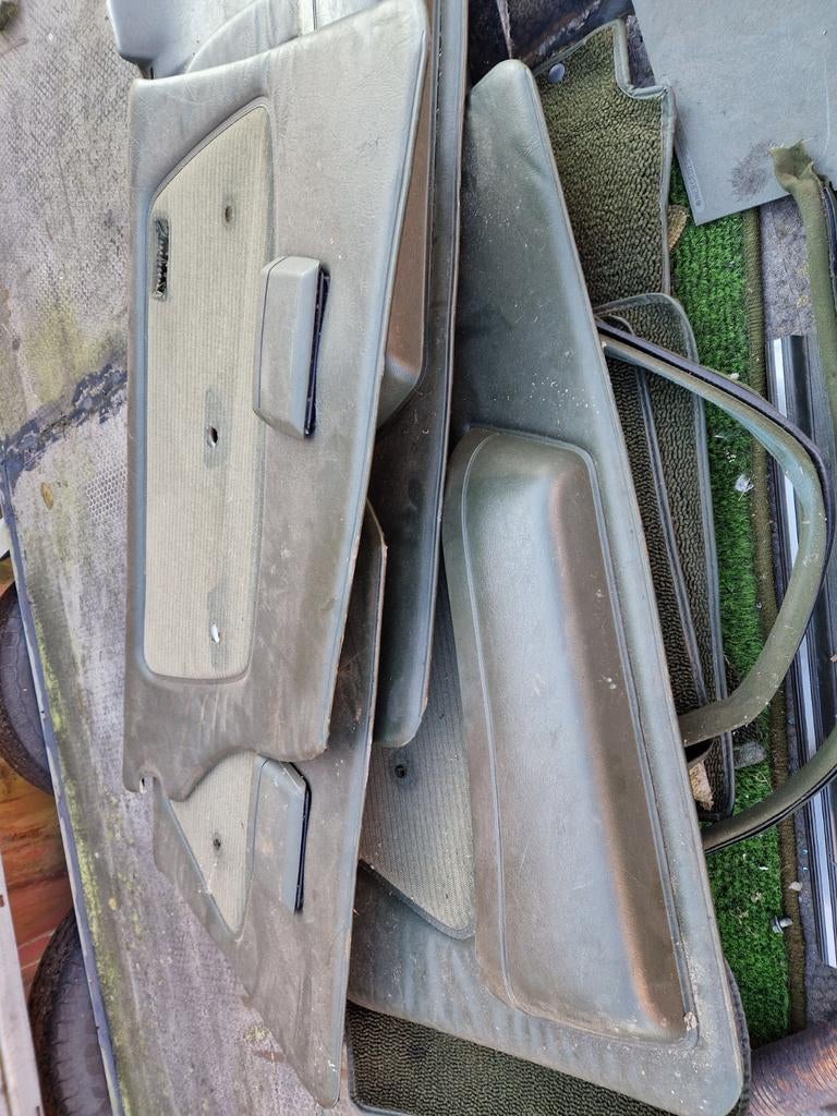 Mercedes W123 deurpanelen Groen matten lijsten, Ophalen