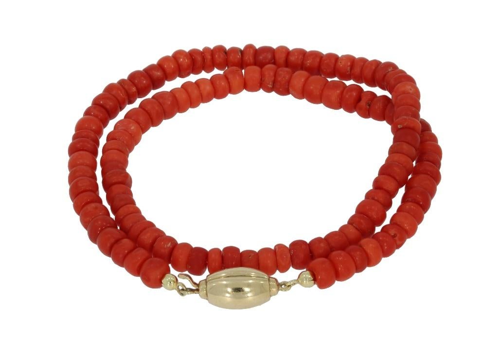 Bloedkoraal antieke kaasjes ketting fraai 14k slot goud dame, Sieraden, Tassen en Uiterlijk, Antieke sieraden, Verzenden, Goud