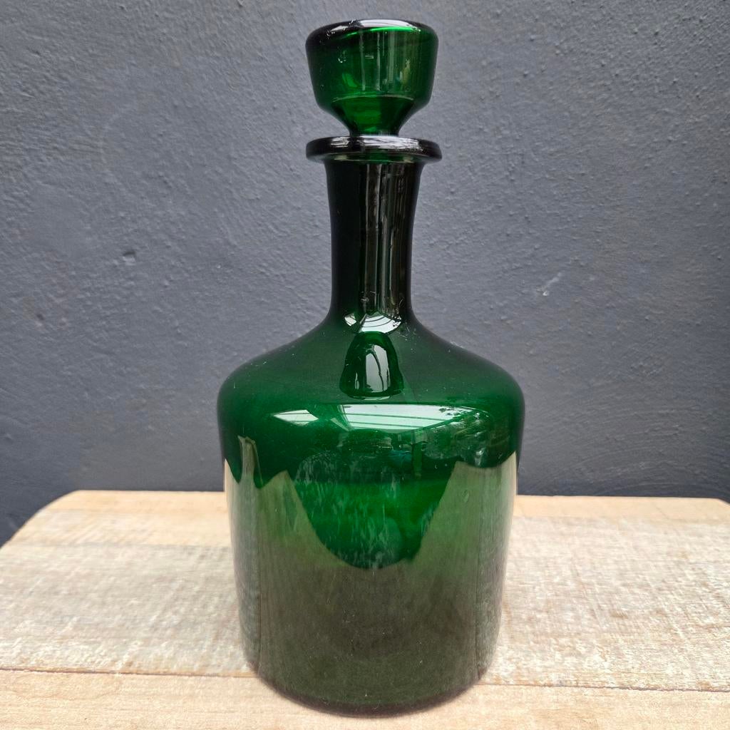 Antieke Kristallen Bristol Groene Karaf, Antiek en Kunst, Ophalen of Verzenden