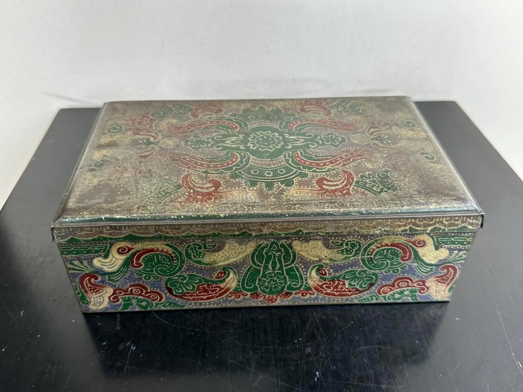 Antiek Petten chocolade blik art deco, Verzamelen, Ophalen of Verzenden, Gebruikt, Overige