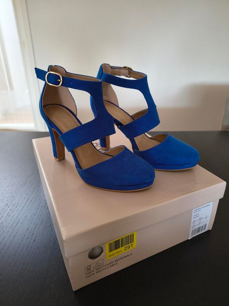 Anna Field hoge hakken - Royal Blue maat 35, Kleding | Dames, Anna Field, Blauw, Ophalen of Verzenden, Zo goed als nieuw