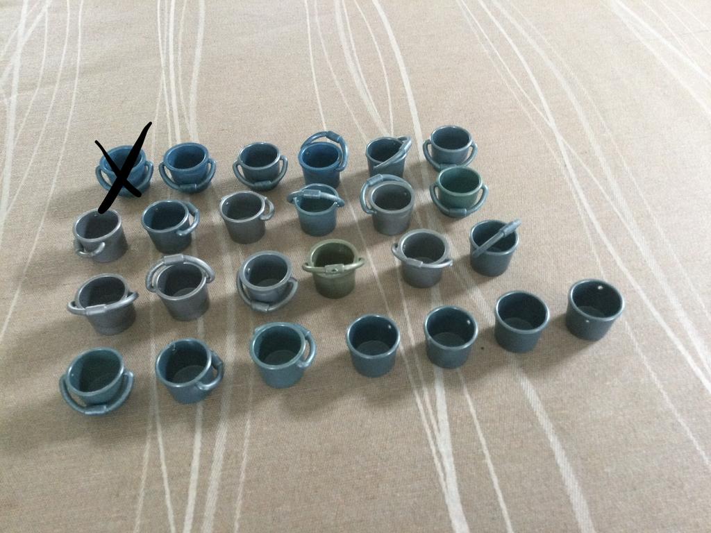 Playmobil grijze emmertjes., Ophalen of Verzenden, Zo goed als nieuw