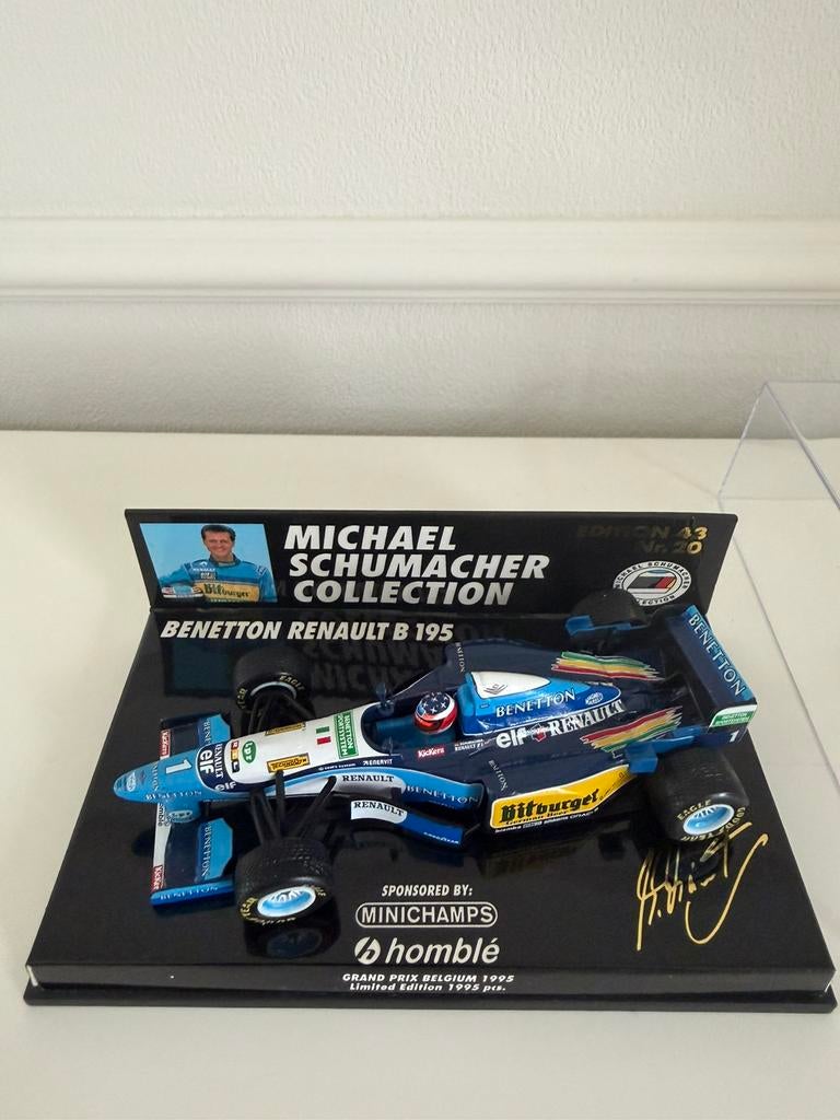 M Schumacher Benetton B195 Belgium GP 1995 Homblé Sponsor, Hobby en Vrije tijd, Modelauto's | 1:43, Ophalen of Verzenden, Zo goed als nieuw