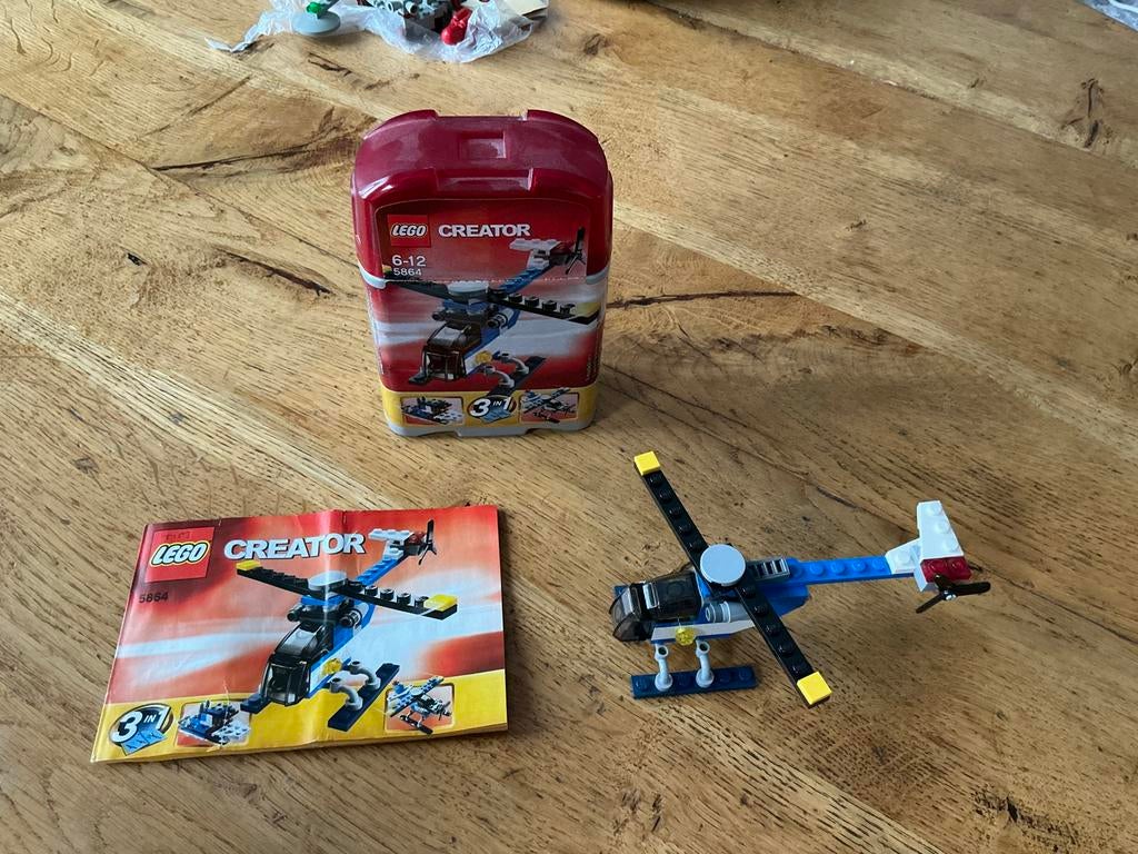 Lego Creator 5864 Mini Helikopter 3-in-1 Set, Ophalen, Zo goed als nieuw, Complete set, Lego