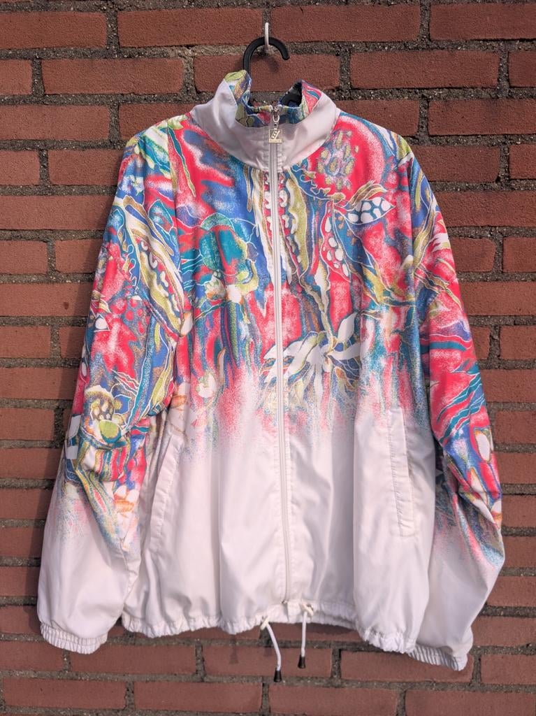 Rucanor Vintage Windbreaker Multicolor L, Maat 52/54 (L), Overige kleuren, Ophalen of Verzenden, Gedragen