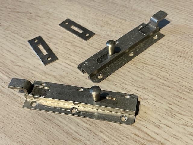 Nr.353: Schuif, slot, plaatschuif, deurschuif RVS, Ophalen of Verzenden, Nieuw, Metaal, Overige typen