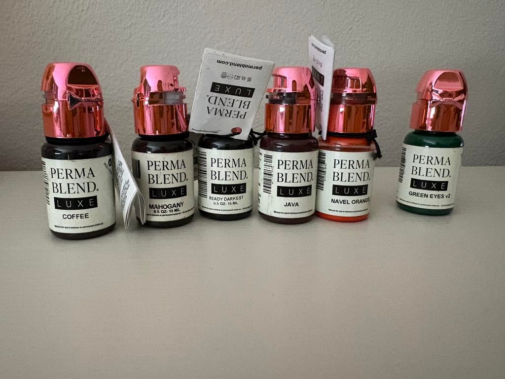 6 perma blend pigmenten, Ophalen of Verzenden, Zo goed als nieuw, Handen en Nagels