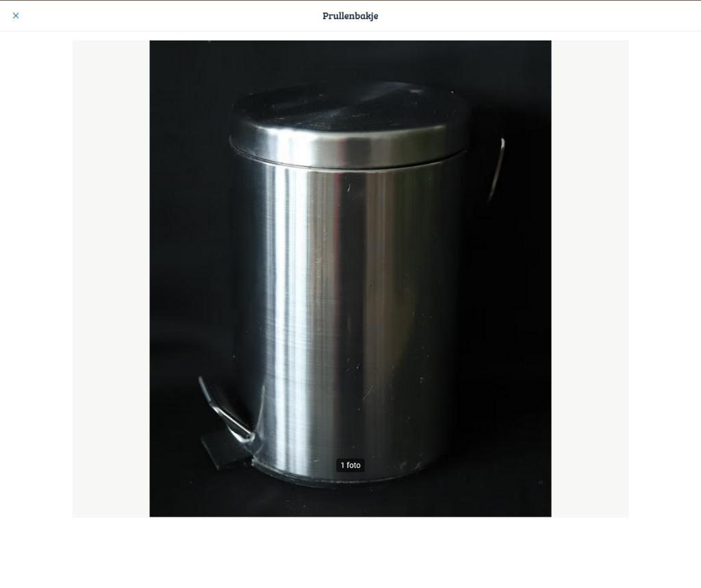 Prullenbakje, Gebruikt, Ophalen of Verzenden, Minder dan 10 liter, Metaal