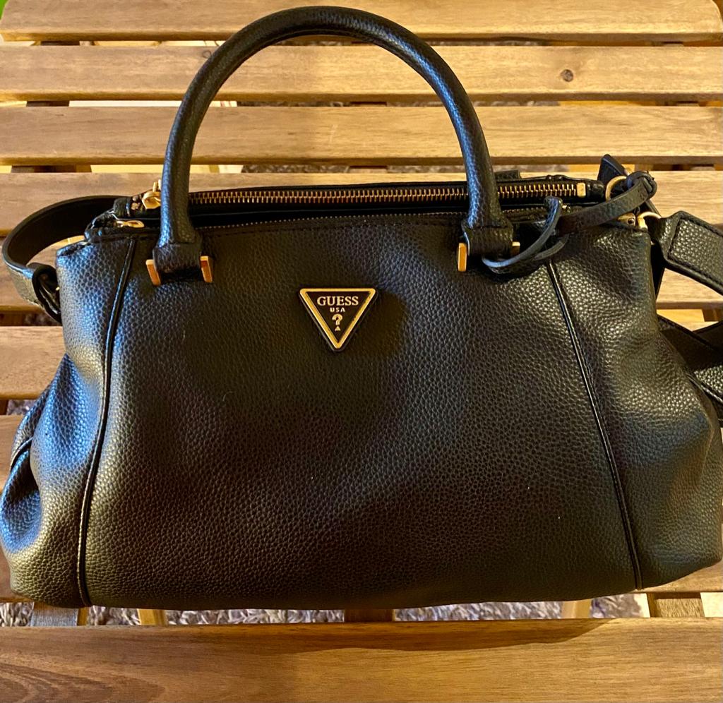 GUESS Laryn Handtas, Ophalen of Verzenden, Zo goed als nieuw, Zwart, Handtas