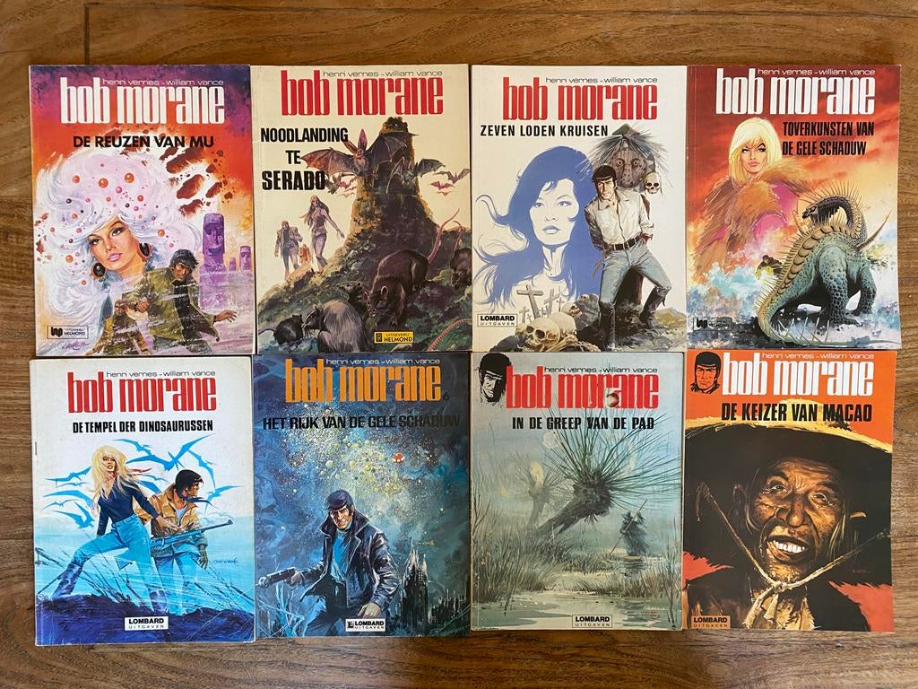 Bob Morane - 34 albums o.a. William Vance, Meerdere stripboeken, Ophalen of Verzenden, Gelezen