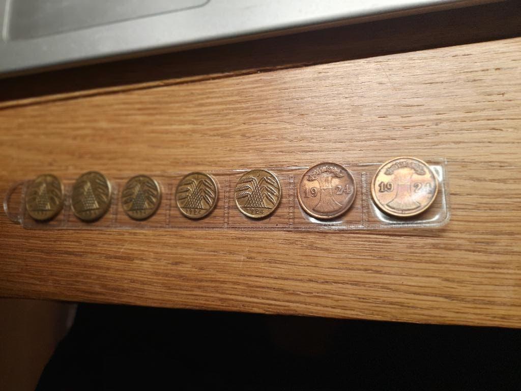 Duitsland. 7 x verschillende munten 1924. Izgs, Ophalen of Verzenden, Duitsland