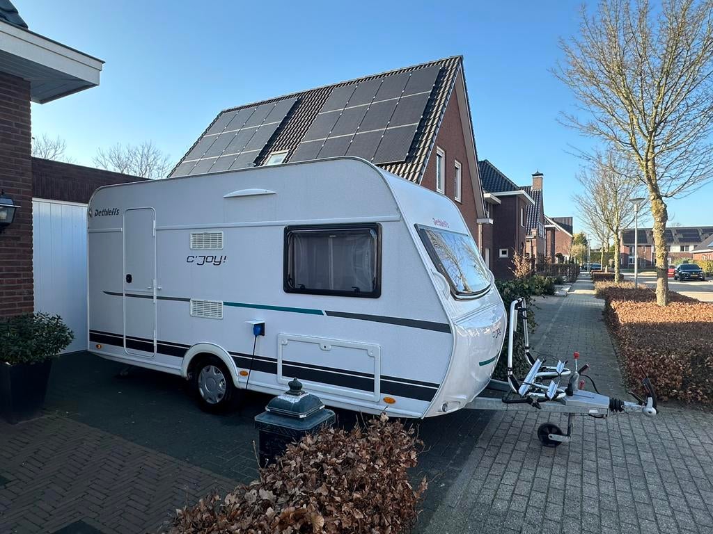 Dethleffs C-Joy 390 QSH 2018 mover/ voortent/ fietsenrek, Caravans en Kamperen, 75 kg, Bedrijf, Treinzit, Dethleffs