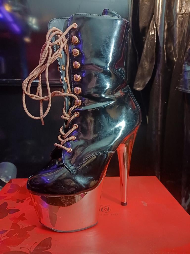 Pleaser Enkellaarzen - Zo goed als nieuw, Verzenden, Zwart, Lage of Enkellaarzen, Pleaser