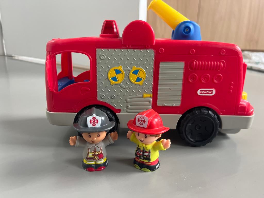 Little People Brandweerauto met 2 brandweermannen, Kinderen en Baby's, Speelgoed | Speelgoedvoertuigen, Gebruikt, Ophalen of Verzenden