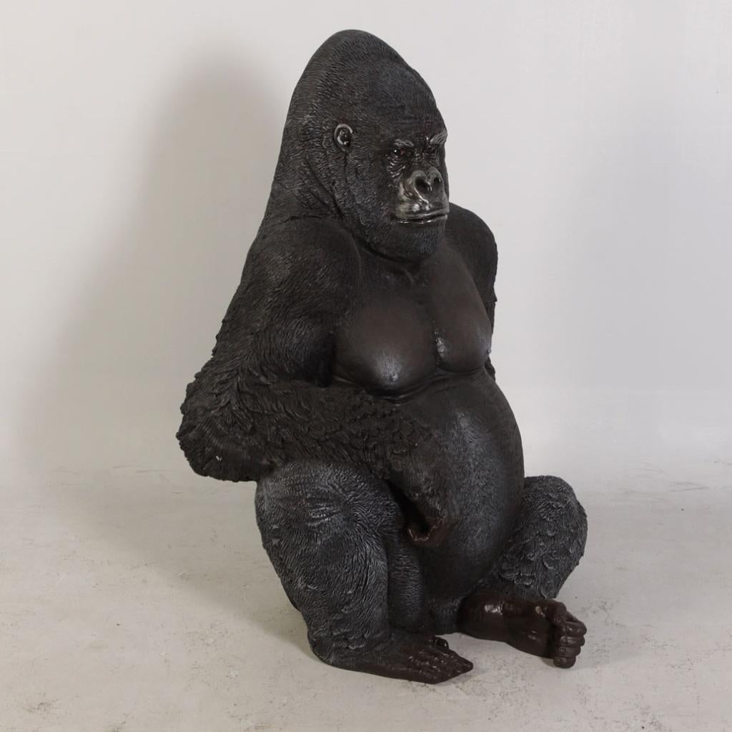 Silver Back Gorilla - Zilverrug Gorilla beeld - 114 cm, Ophalen, Nieuw, Overige typen