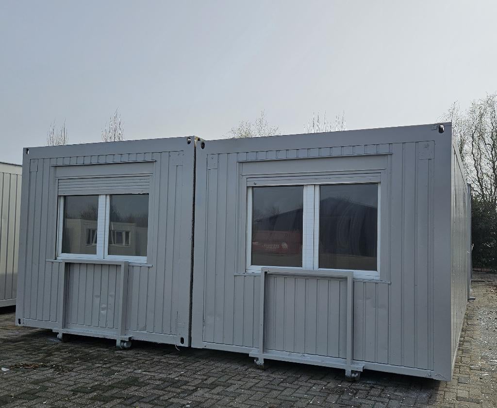 Kantoorunit, Bouw-schaftkeet, Woonunit, Directiekeet. 6 x 6, Ophalen, Gebruikt