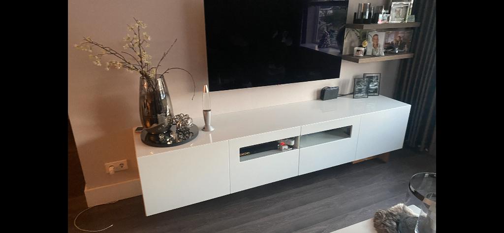 Tv meubel hangend, Ophalen, Gebruikt, 200 cm of meer, Minder dan 100 cm