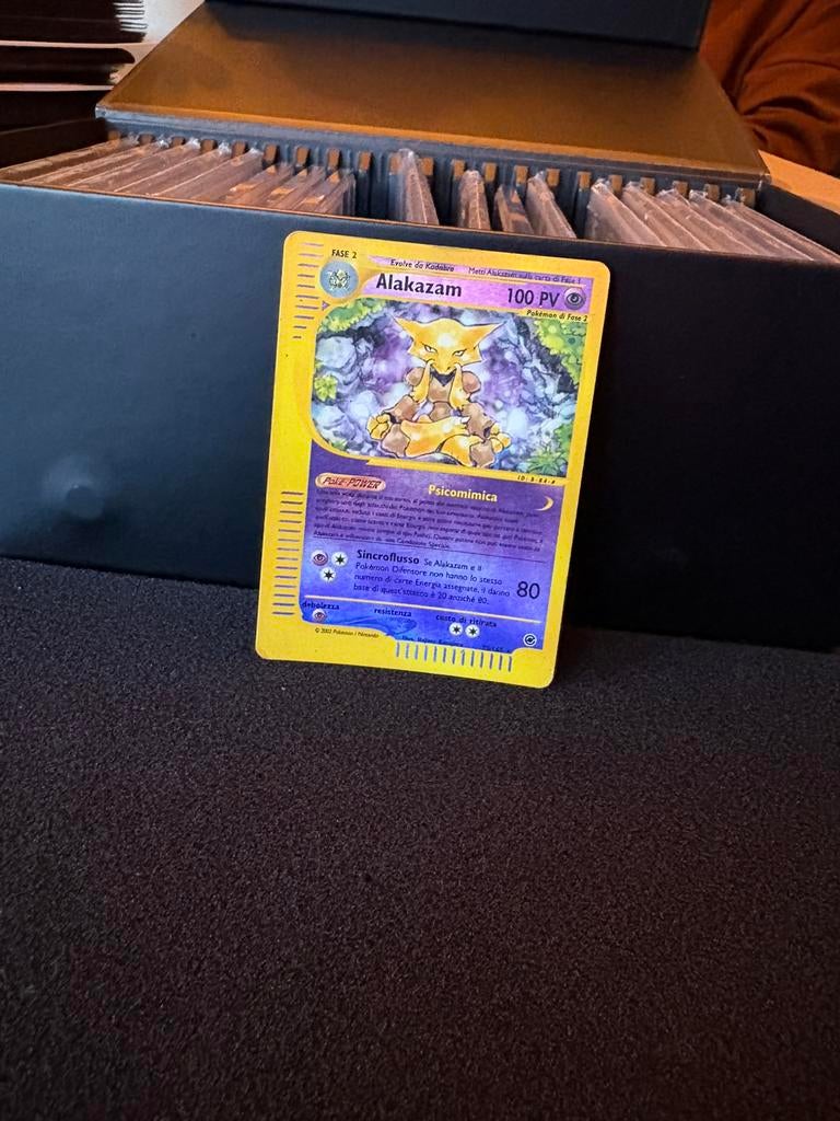 Alakazam reverse holo aquapolis, Ophalen of Verzenden, Zo goed als nieuw, Meerdere kaarten, Foil