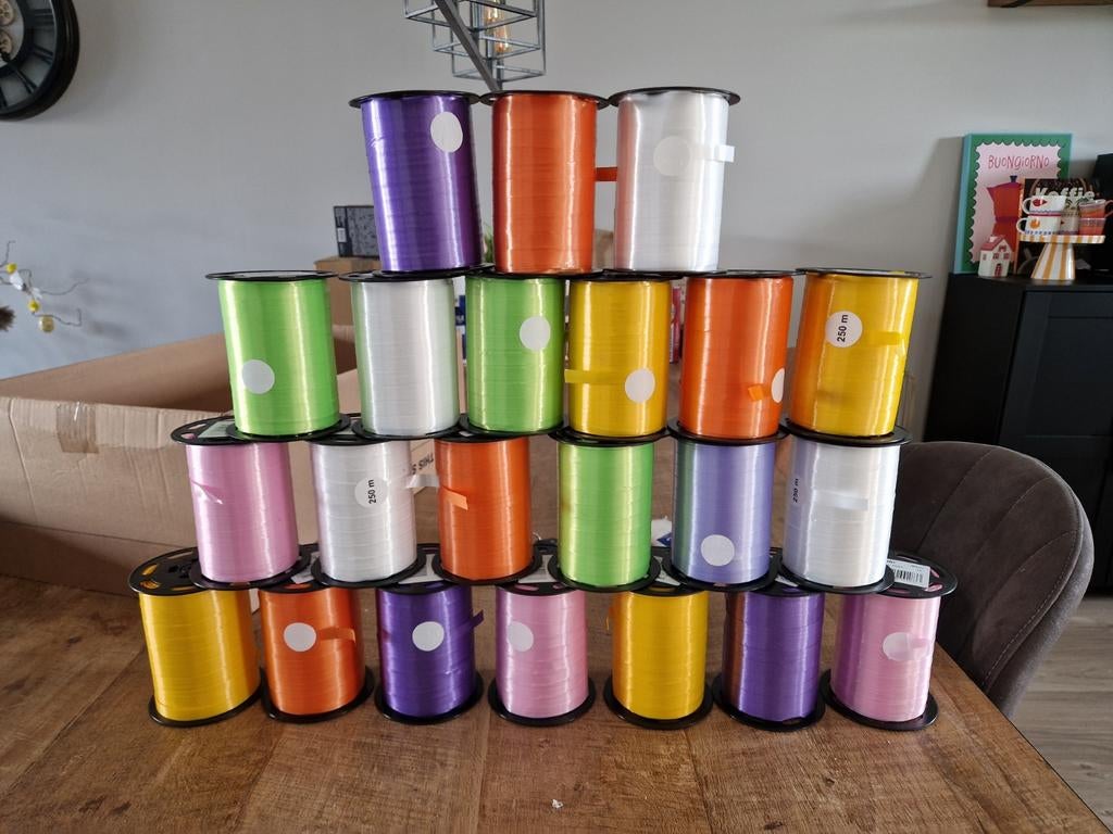 Cadeaulinten 22 rollen nieuw, Ophalen