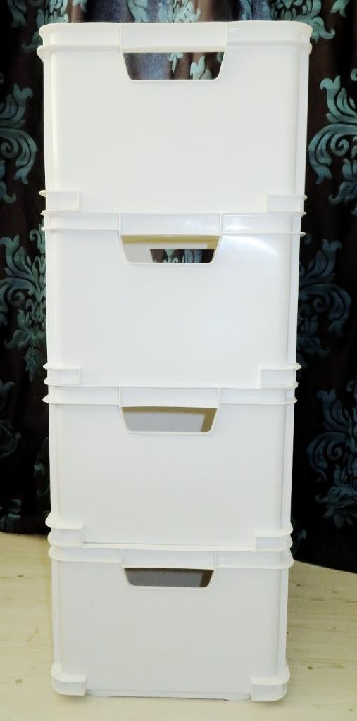 4x CURVER CLASSIC, Maat L, opbergbox 30 liter:  Z.G.A.N.!, Huis en Inrichting, Kasten | Ladekasten, Zo goed als nieuw, Minder dan 100 cm