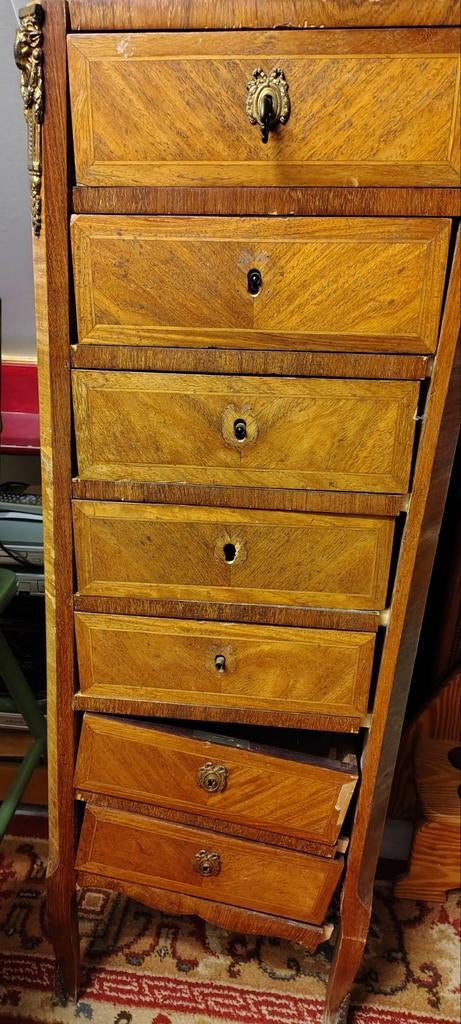 Antiek Frans sier- ladenkastje., Ophalen of Verzenden