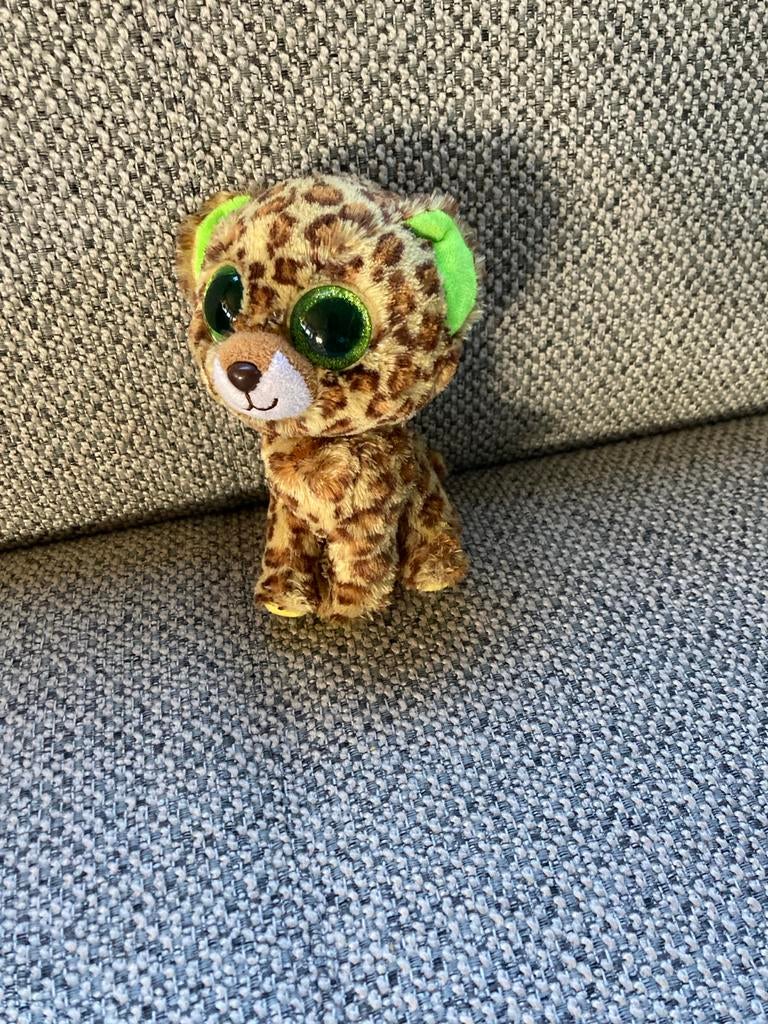 Ty Beanie Boo’s Leopard luipaard knuffel 15 cm, Overige typen, Ophalen of Verzenden, Zo goed als nieuw, Klein (minder dan 20 cm)