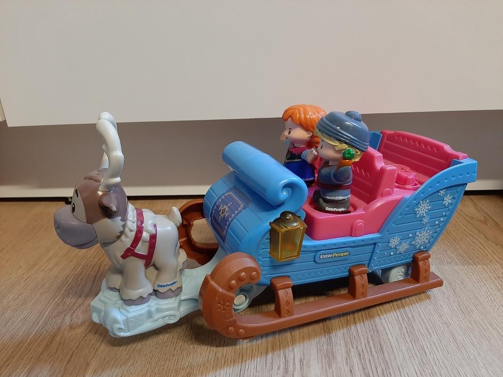 Little people frozen slee met Anna, kristoff en sven, Verzamelen, Disney, Ophalen of Verzenden, Beeldje of Figuurtje