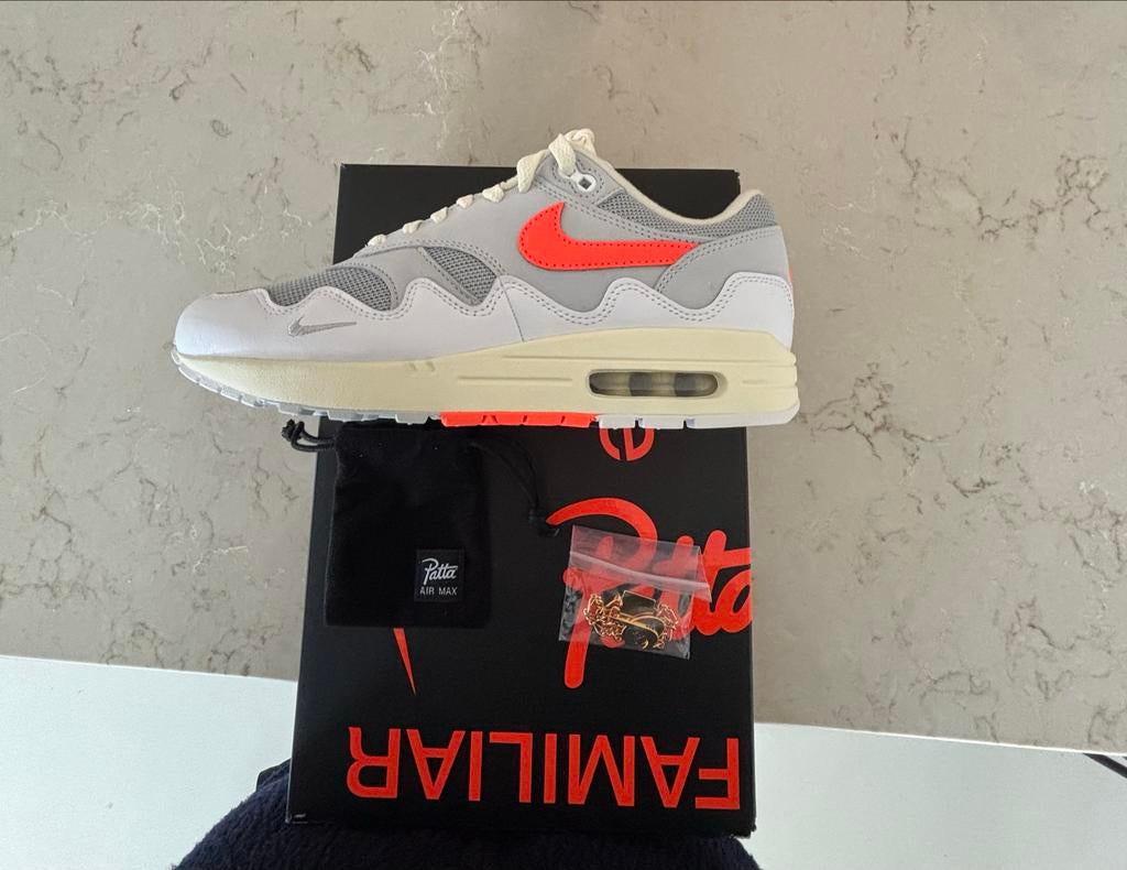 Nike Air Max 1 Patta, 42,5, Ophalen of Verzenden, Zo goed als nieuw, Sneakers of Gympen