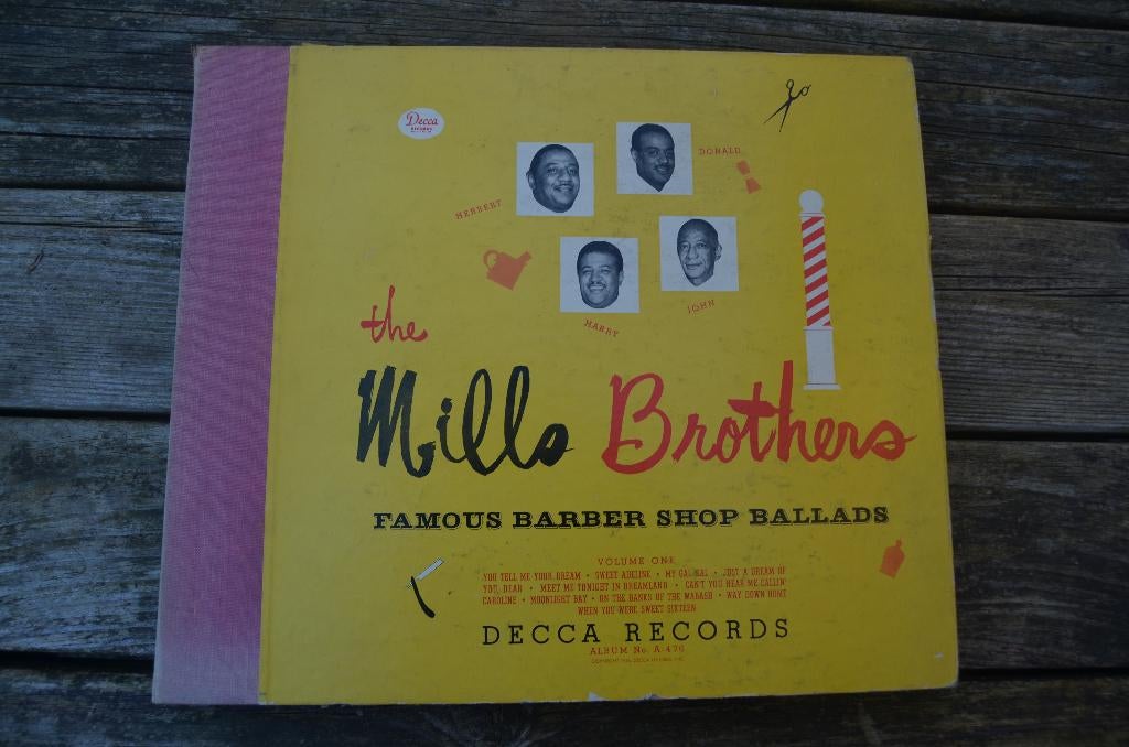 Mills Brothers Radio Album - Barber Shop ballads 1941, Gebruikt, 10 inch, Ophalen of Verzenden, 1940 tot 1960