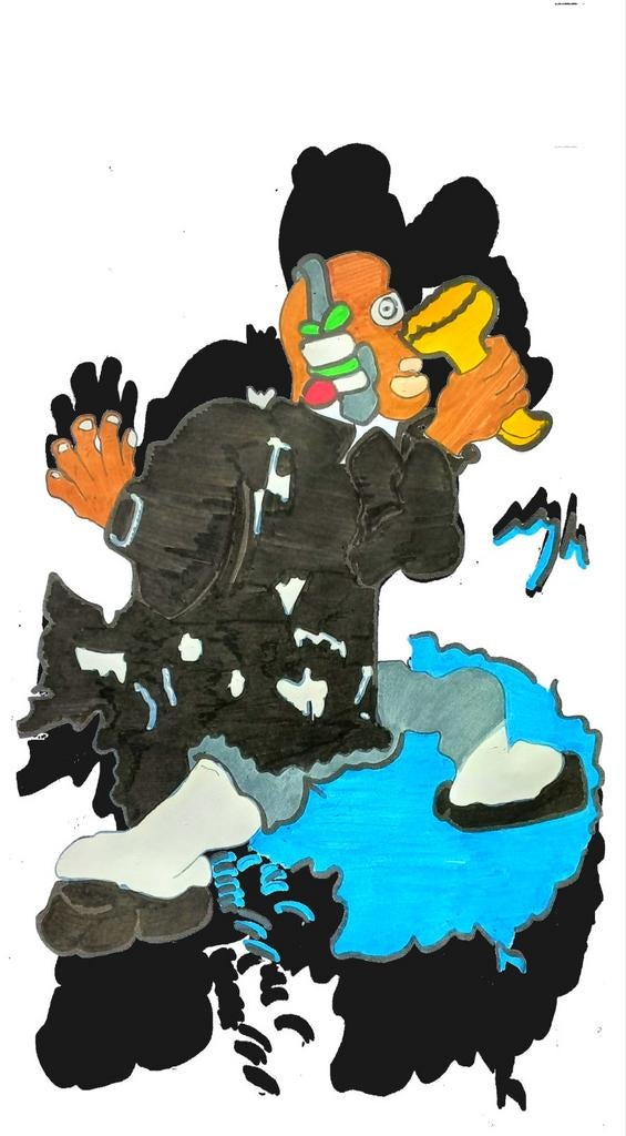 Abstract Acryl Canvas Schilderij 20x30cm 0625541032, Antiek en Kunst, Kunst | Schilderijen | Abstract, Ophalen of Verzenden