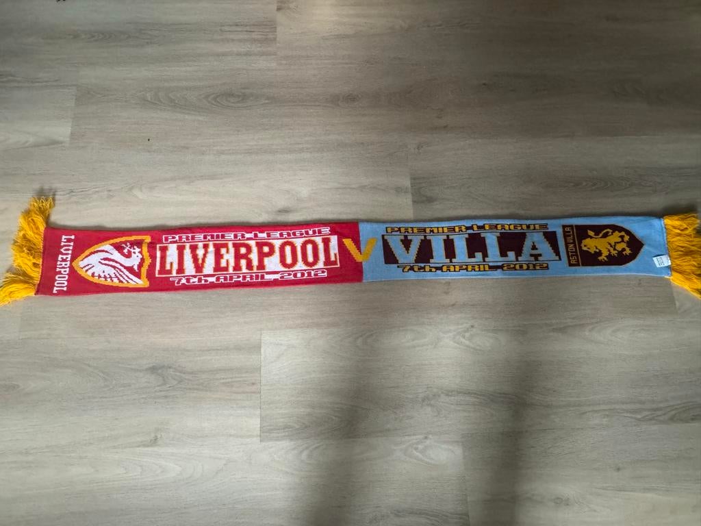Liverpool vs Aston Villa Premier League Sjaal 2012, Ophalen of Verzenden, Nieuw