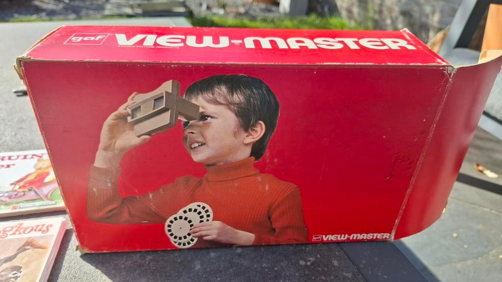 Vintage GAF View-Master met schijfjes en doos, Ophalen of Verzenden, Gebruikt, Jongen of Meisje