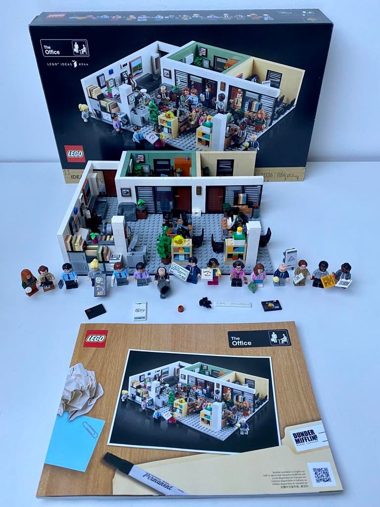 Lego Ideas 21336 The Office compleet, Ophalen of Verzenden, Zo goed als nieuw, Complete set, Lego