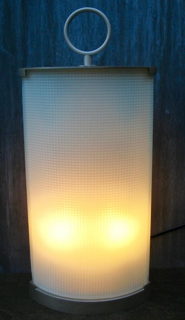 "PIRELLINA" FONTANA ARTE TAFELLAMP GIO PONTI, Huis en Inrichting, Lampen | Tafellampen, Gebruikt, Minder dan 50 cm, Glas, Metaal