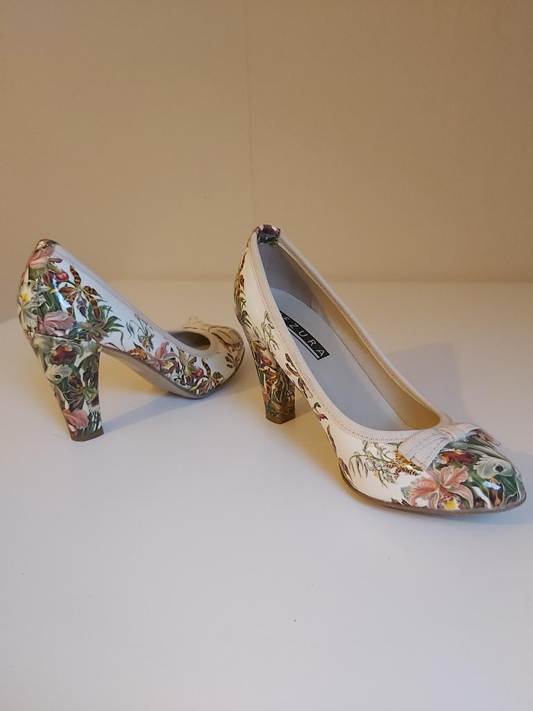 Mezura Pumps met Bloemenprint - Maat 36, Ophalen, Pumps, Overige kleuren, Zo goed als nieuw