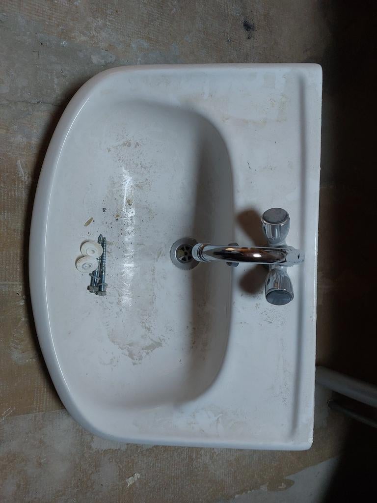 Witte ronde Wastafel sphinx, Doe-het-zelf en Verbouw, Sanitair, Ophalen, Gebruikt, Wastafel