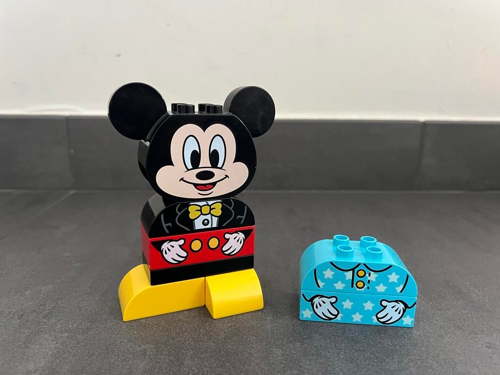 Duplo Disney Mickey Mouse met kledingblokken, Gebruikt, Ophalen of Verzenden, Complete set, Inclusief instructies