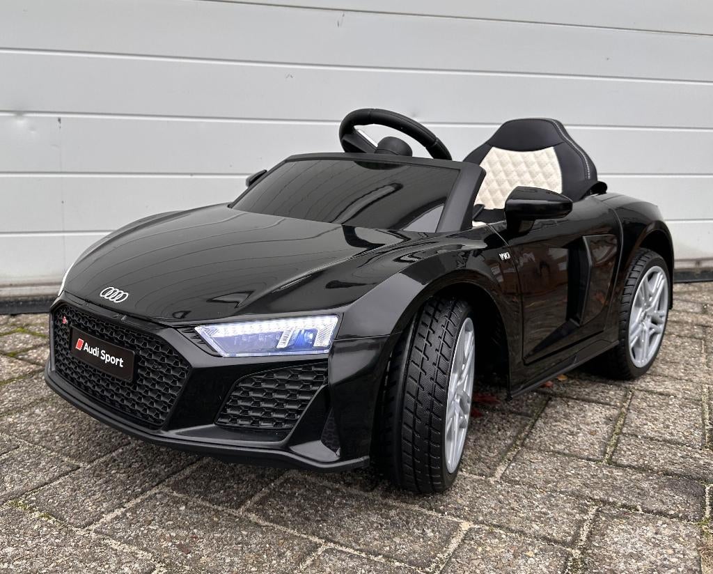 Audi R8 12v zwart Afstands / Bluetooth - Leder - Rubberban, Ophalen of Verzenden, Nieuw