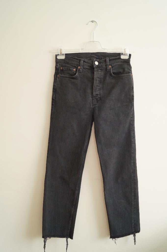 RE/DONE Jeans Maat 27, Verzenden, Zo goed als nieuw, Zwart, W27 (confectie 34) of kleiner