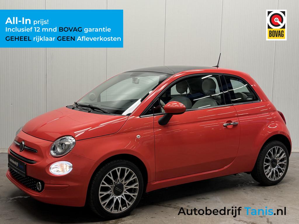 Fiat 500 1.2 Lounge AIRCO/ECC-PANODAK-NAVI by CARPLAY-PDC-LM, Voorwielaandrijving, 12 maanden, Stof, Gebruikt